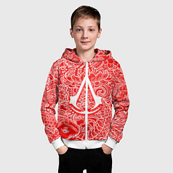 Толстовка на молнии детская Assassins Creed shadows, цвет: 3D-белый — фото 2