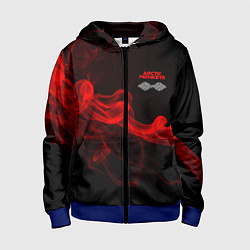 Толстовка на молнии детская Arctic Monkeys - красный дым, цвет: 3D-синий