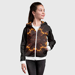 Толстовка на молнии детская Психоделика узор текстура, цвет: 3D-белый — фото 2