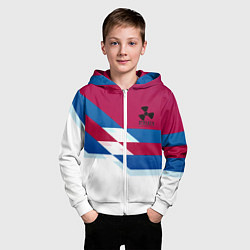 Толстовка на молнии детская Stalker geometry, цвет: 3D-белый — фото 2