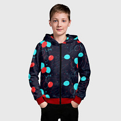 Толстовка на молнии детская Воздушные шары для праздника, цвет: 3D-красный — фото 2
