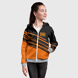 Толстовка на молнии детская PUBG geometry line, цвет: 3D-меланж — фото 2