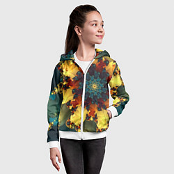 Толстовка на молнии детская Психоделика, цвет: 3D-белый — фото 2