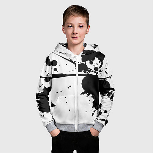 Детская толстовка на молнии Art blots - vanguard / 3D-Меланж – фото 3