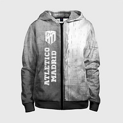 Детская толстовка на молнии Atletico Madrid - grey gradient по-вертикали