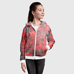 Толстовка на молнии детская Абстракция - grunge vibe, цвет: 3D-белый — фото 2