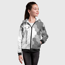 Толстовка на молнии детская SsangYong - white gradient по-вертикали, цвет: 3D-черный — фото 2