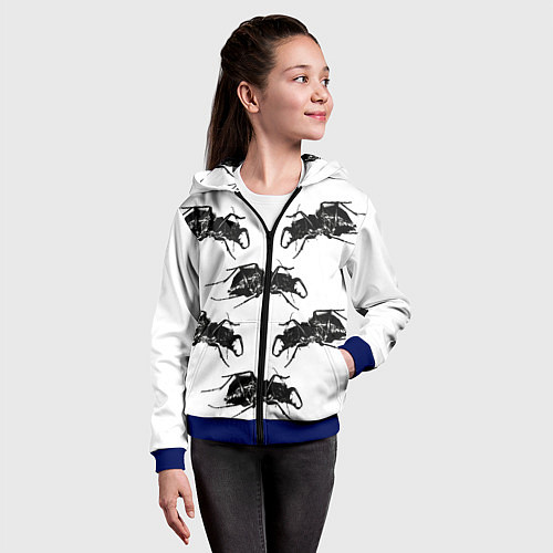 Детская толстовка на молнии Mezzanine / 3D-Синий – фото 4