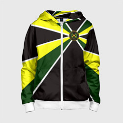 Толстовка на молнии детская Мотострелковые войска: шеврон без текста, цвет: 3D-белый