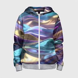 Детская толстовка на молнии Космические мягкие волны