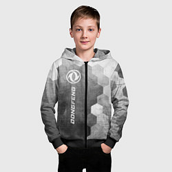 Толстовка на молнии детская Dongfeng - grey gradient по-вертикали, цвет: 3D-черный — фото 2
