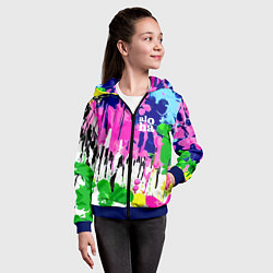 Толстовка на молнии детская Colorful abstraction - aloha, цвет: 3D-синий — фото 2