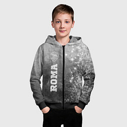 Толстовка на молнии детская Roma - grey gradient по-вертикали, цвет: 3D-черный — фото 2