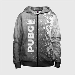 Детская толстовка на молнии PUBG - grey gradient по-вертикали