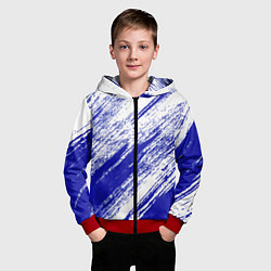 Толстовка на молнии детская The color is white and blue, цвет: 3D-красный — фото 2