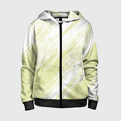 Толстовка на молнии детская The color is white and yellow, цвет: 3D-черный