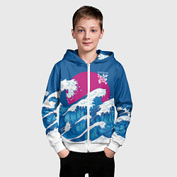 Толстовка на молнии детская Корпус бойни демонов - Kisatsutai, цвет: 3D-белый — фото 2