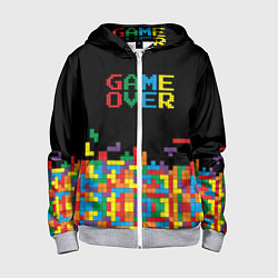 Толстовка на молнии детская Game over, цвет: 3D-меланж