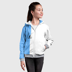 Толстовка на молнии детская Моляр красит стену, цвет: 3D-меланж — фото 2