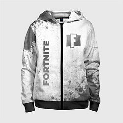 Толстовка на молнии детская Fortnite - white gradient вертикально, цвет: 3D-черный
