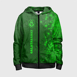 Детская толстовка на молнии Galatasaray - green gradient по-вертикали