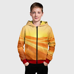 Толстовка на молнии детская Золотые пески, цвет: 3D-красный — фото 2