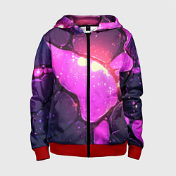 Детская толстовка на молнии Розовая текстура разлом плит