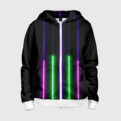 Детская толстовка на молнии Color Purple green pink