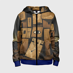 Детская толстовка на молнии Коробки и глаз