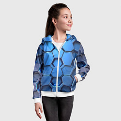 Толстовка на молнии детская Синий бронежилет, цвет: 3D-белый — фото 2