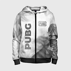 Толстовка на молнии детская PUBG - white gradient вертикально, цвет: 3D-черный
