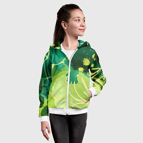 Детская толстовка на молнии Вдохновленный природой / 3D-Белый – фото 4