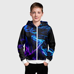 Толстовка на молнии детская Color blue pink, цвет: 3D-белый — фото 2