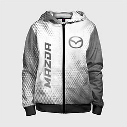 Детская толстовка на молнии Mazda - white gradient вертикально