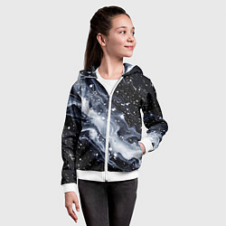 Толстовка на молнии детская Млечный путь в космоссе, цвет: 3D-белый — фото 2