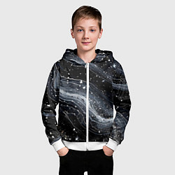 Толстовка на молнии детская Космические дали, цвет: 3D-белый — фото 2