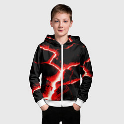 Толстовка на молнии детская The rift, цвет: 3D-белый — фото 2