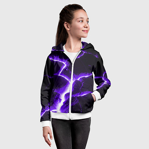Детская толстовка на молнии The rift / 3D-Белый – фото 4