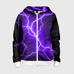 Детская толстовка на молнии Color purple black