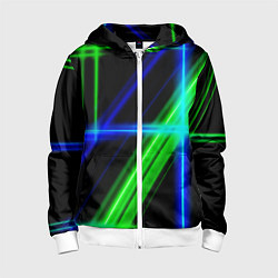 Детская толстовка на молнии Color blue black green