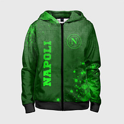 Толстовка на молнии детская Napoli - green gradient вертикально, цвет: 3D-черный