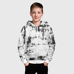 Толстовка на молнии детская Color black and white, цвет: 3D-белый — фото 2
