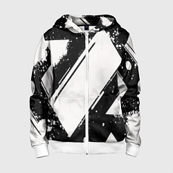 Детская толстовка на молнии Color black white