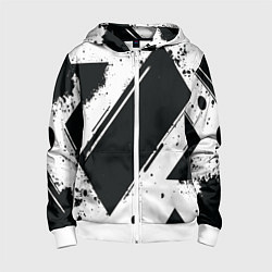 Детская толстовка на молнии Color black white