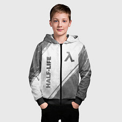 Толстовка на молнии детская Half-Life - white gradient вертикально, цвет: 3D-черный — фото 2