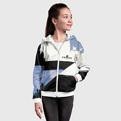 Толстовка на молнии детская CS GO контрудар, цвет: 3D-белый — фото 2