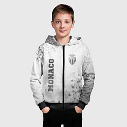 Толстовка на молнии детская Monaco - white gradient вертикально, цвет: 3D-черный — фото 2