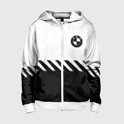 Толстовка на молнии детская BMW geometry line black, цвет: 3D-белый