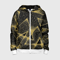 Детская толстовка на молнии Triangle yellow with dots