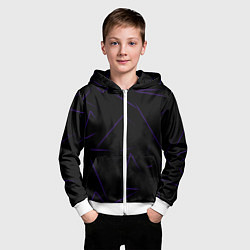 Толстовка на молнии детская Color purple line, цвет: 3D-белый — фото 2